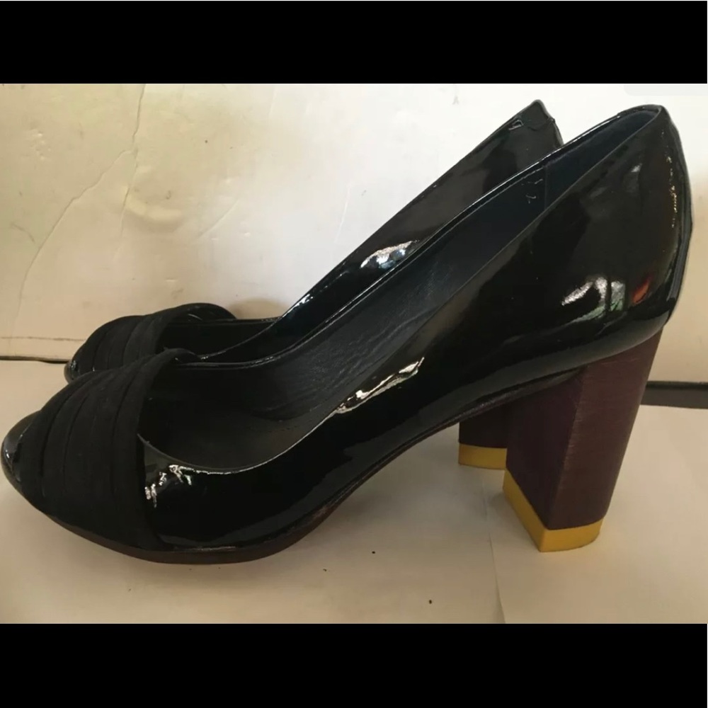 Masiero Brazil Patent Leather Women's peep toe pumps heels shoes Sz 11